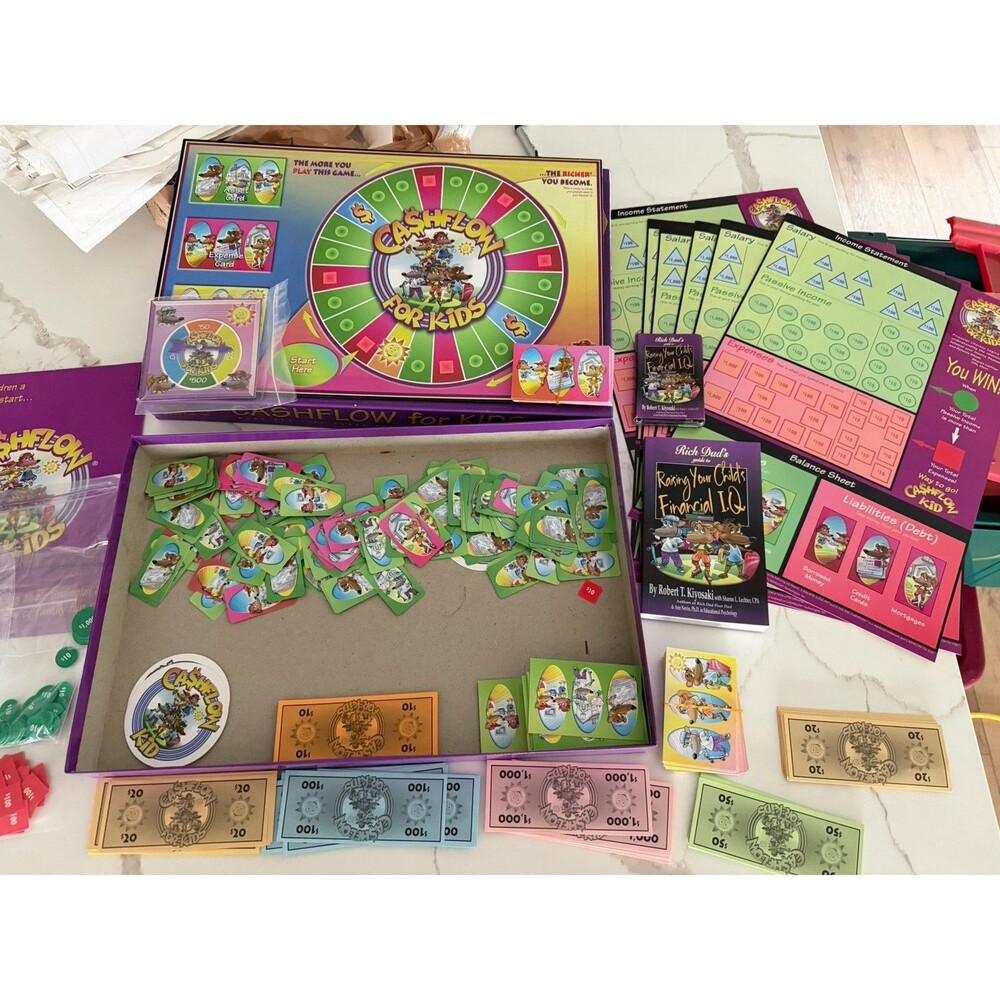 Cashflow for Kids Board Game Rich Dad Poor Dad 100% COMPLETE Robert Kiyosaki